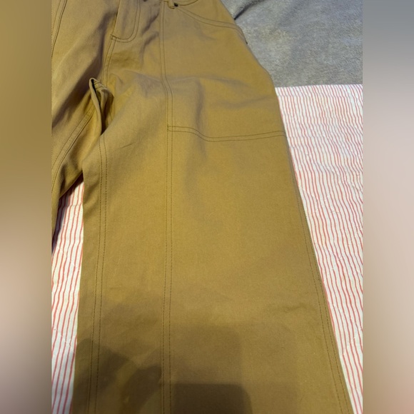 NWT.  Loeffler Randall Roy Overdyed Camel Carpenter Pant size 10 - Picture 6 of 7
